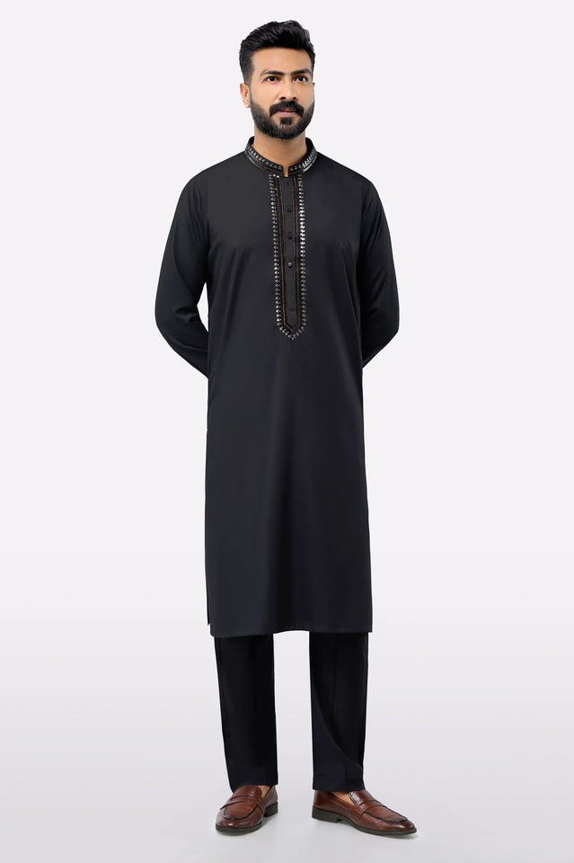 Black Wash & Wear Shalwar Kameez