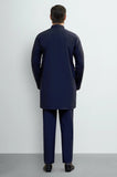Navy Blue Wash & Wear Kurta Pajama