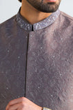 Grey Kurta Pajama with Waistcoat