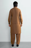 Light Brown Shalwar Kameez With Waistcoat