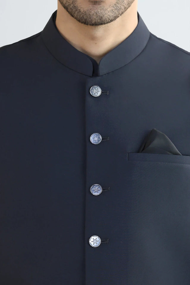 Charcoal Shalwar Kameez with Waistcoat