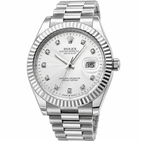 Rolex Date-just Silver