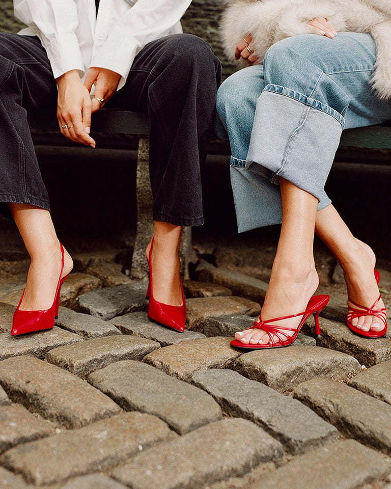EDNA RED LEATHER