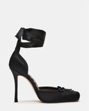 LARINA BLACK SATIN