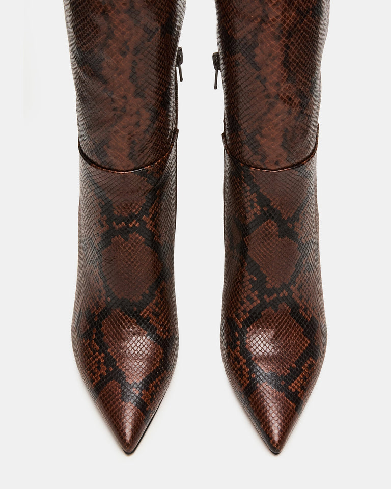 NITRO BROWN SNAKE WIDE CALF