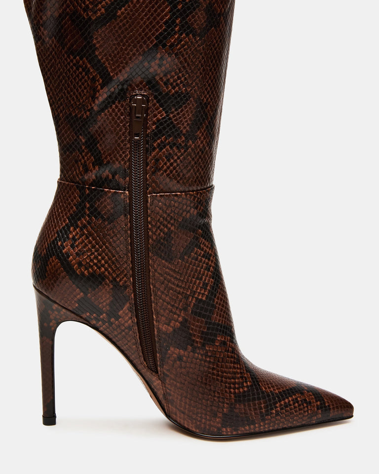 NITRO BROWN SNAKE WIDE CALF