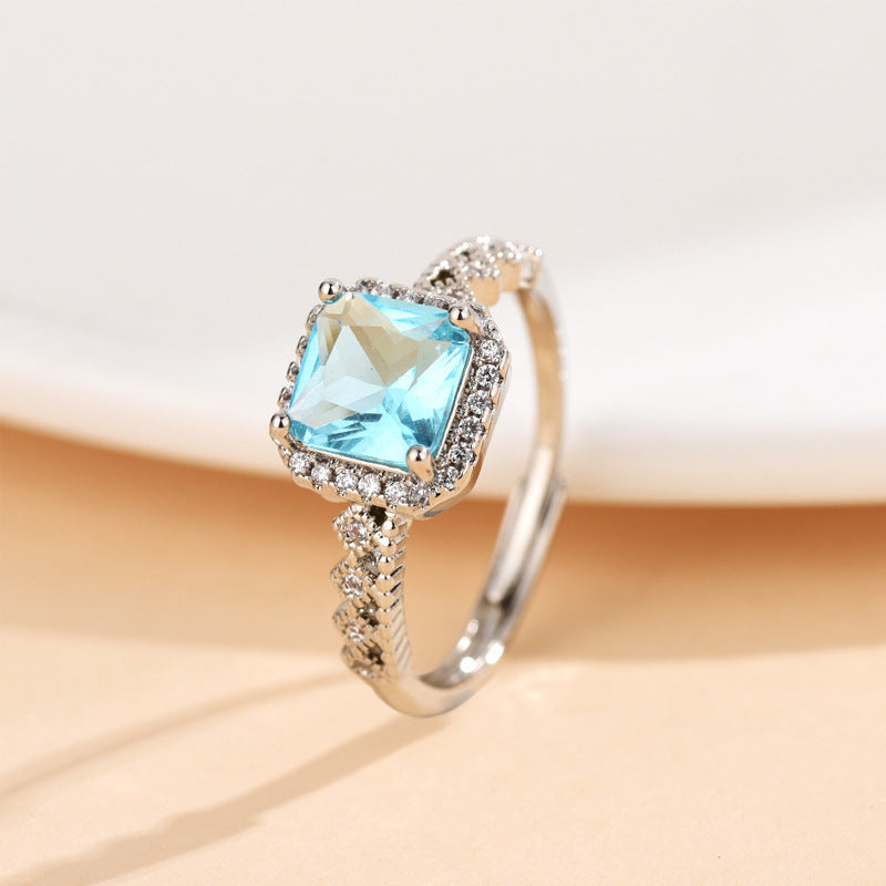 Niche High-grade Trendy Micro-inlaid Open Ring