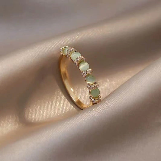 Fashion Personality Green Cat Eye Ring For Women