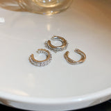 High-end New Rhinestone Zircon Ear Clip Three-piece Set